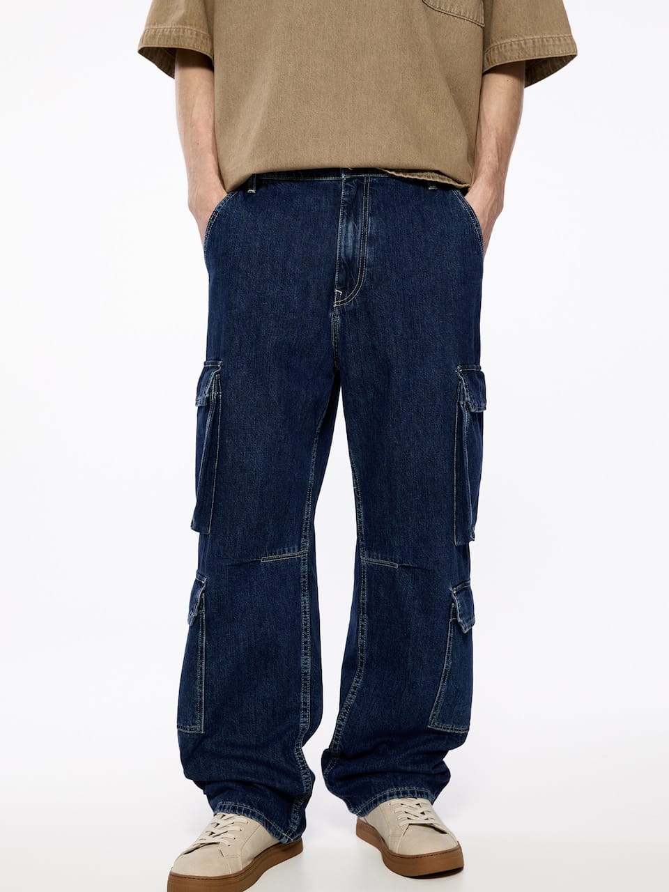 Baggy Fit Denim Cargo Pant in Pakistan