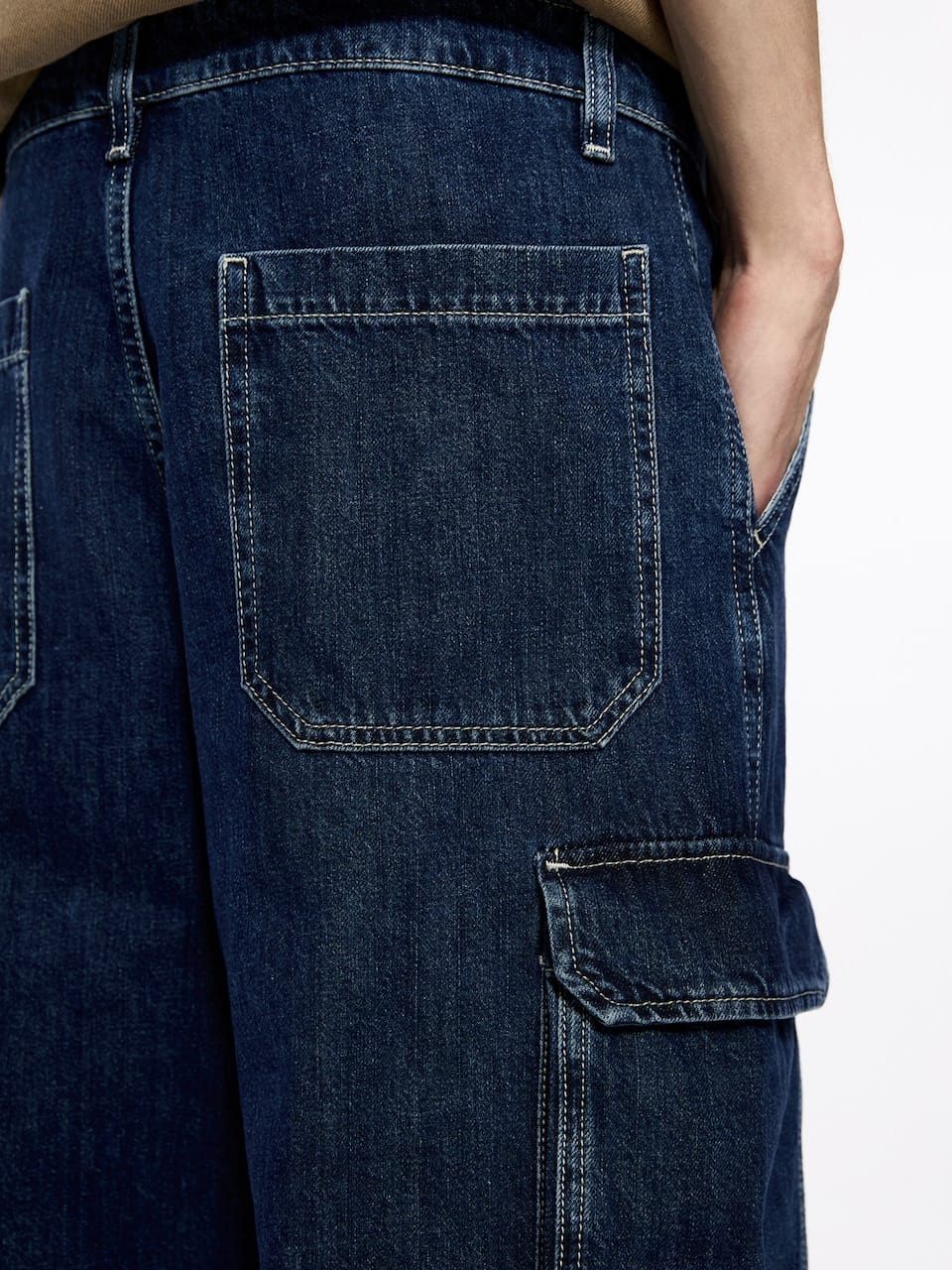 Baggy Fit Denim Cargo Pant in Pakistan