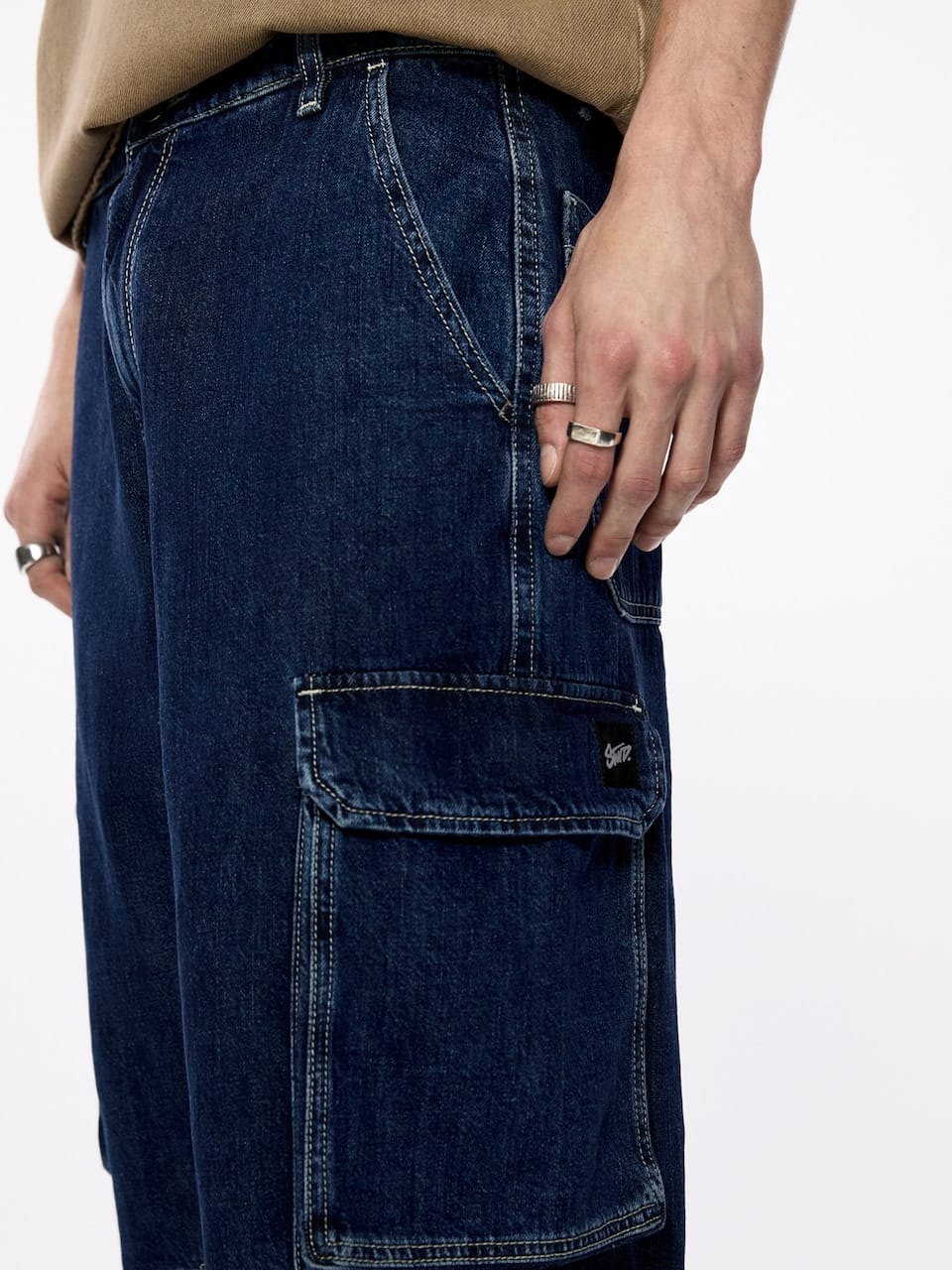 Baggy Fit Denim Cargo Pant in Pakistan