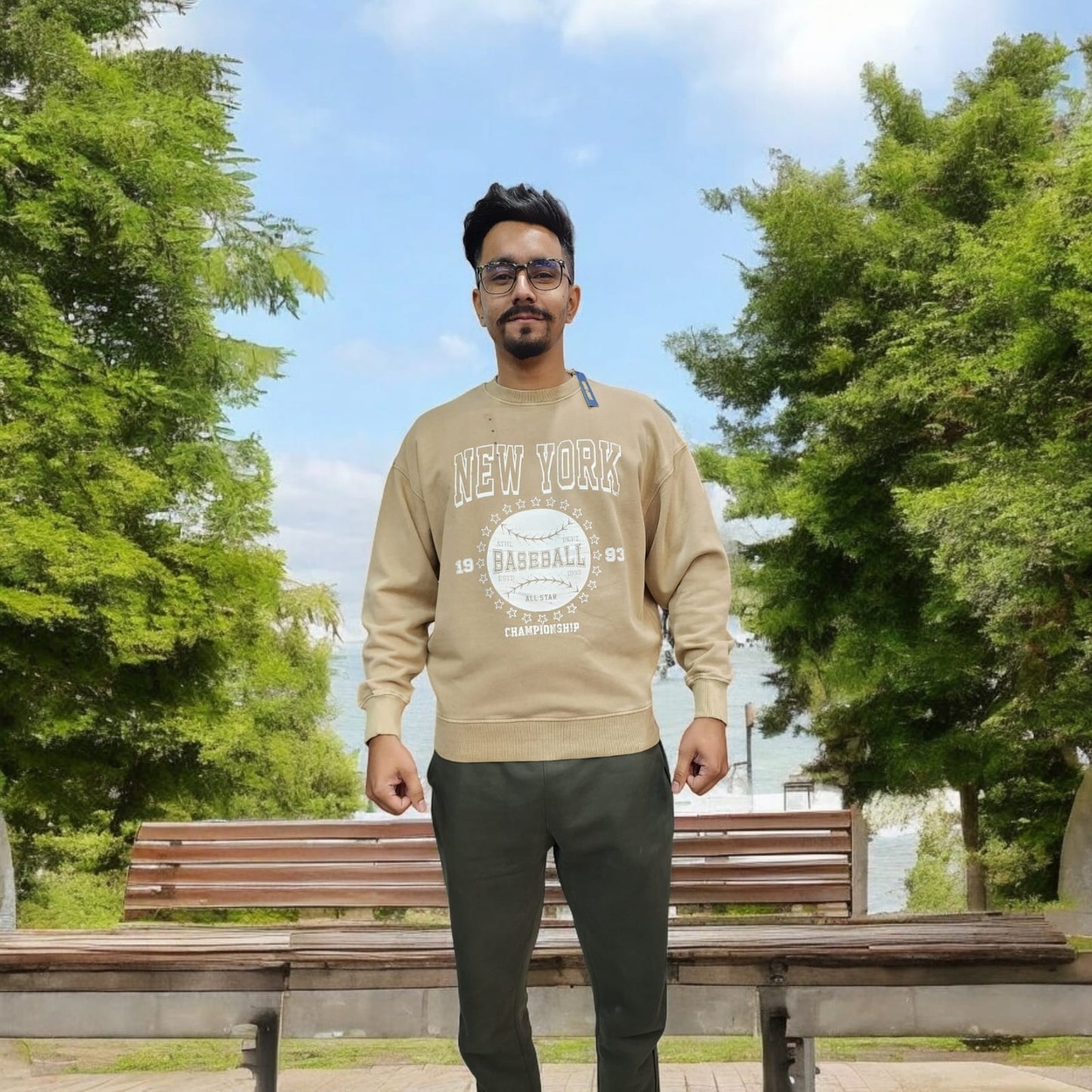 Drop Shoulder Sweat Shirt For Men