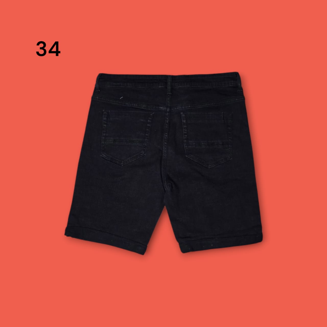 Denim Shorts Jet Black 34