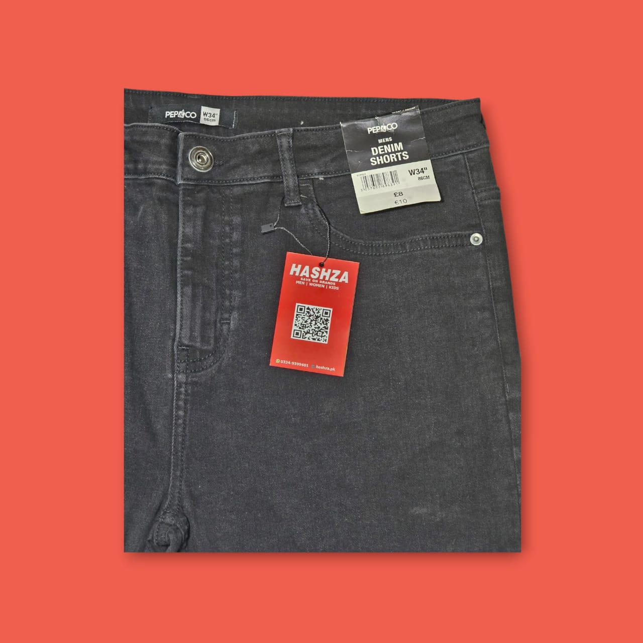 Denim Shorts Jet Black 34