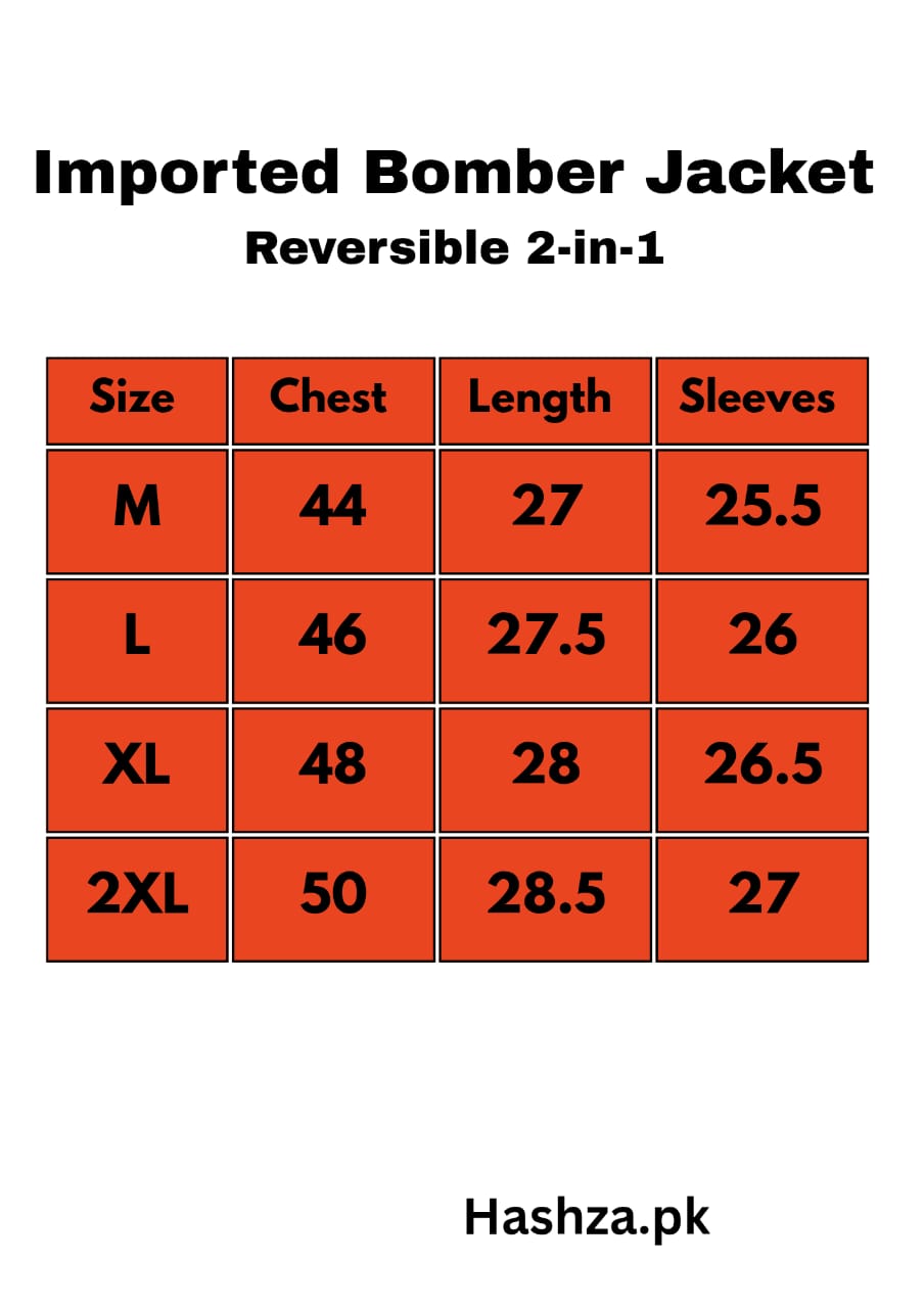IMPORTED REVERSIBLE BOMBER JACKET FOR MEN