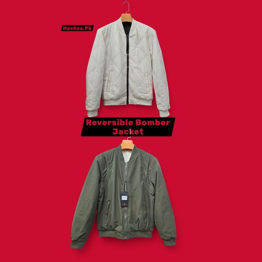 IMPORTED REVERSIBLE BOMBER JACKET FOR MEN