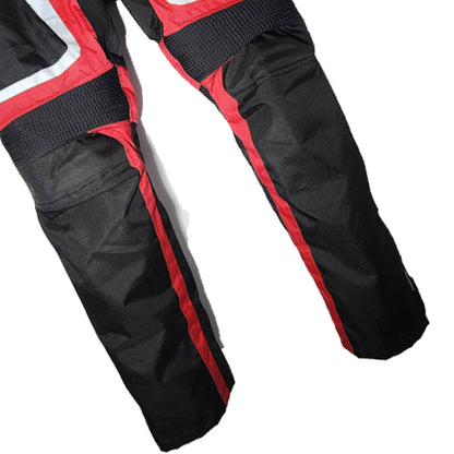 Black & Red Biker Pants Hashza