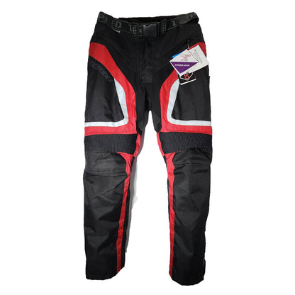 Black & Red Biker Pants Hashza