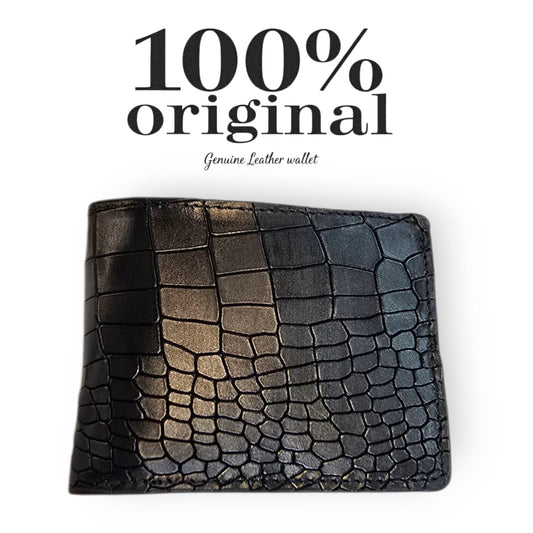 Genuine Leather Bi-Fold Wallet For Men