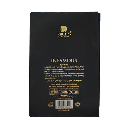 RiiFFS INFAMOUS Eau De Perfume 100ml Hashza