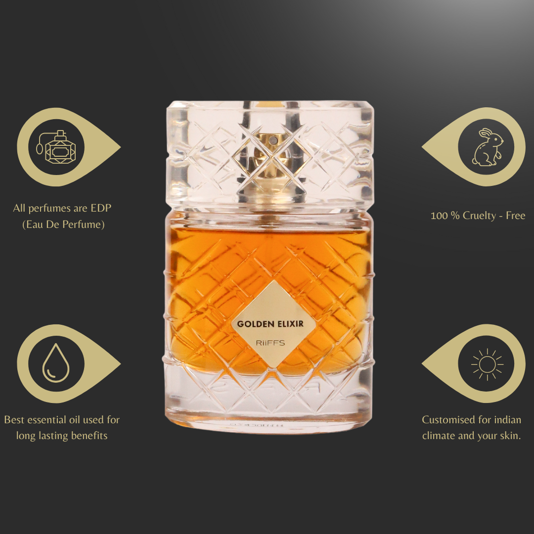 Riiffs Golden Elixir, Eau De Parfum, For Men & Women, 100ml