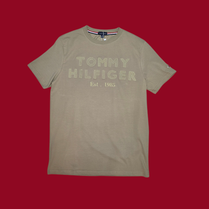 Tommy Hilfiger Embroidered Logo Tee – Premium Imported Cotton