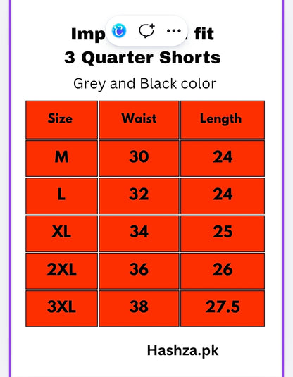 Imported Dri Fit 3Quarter Shorts