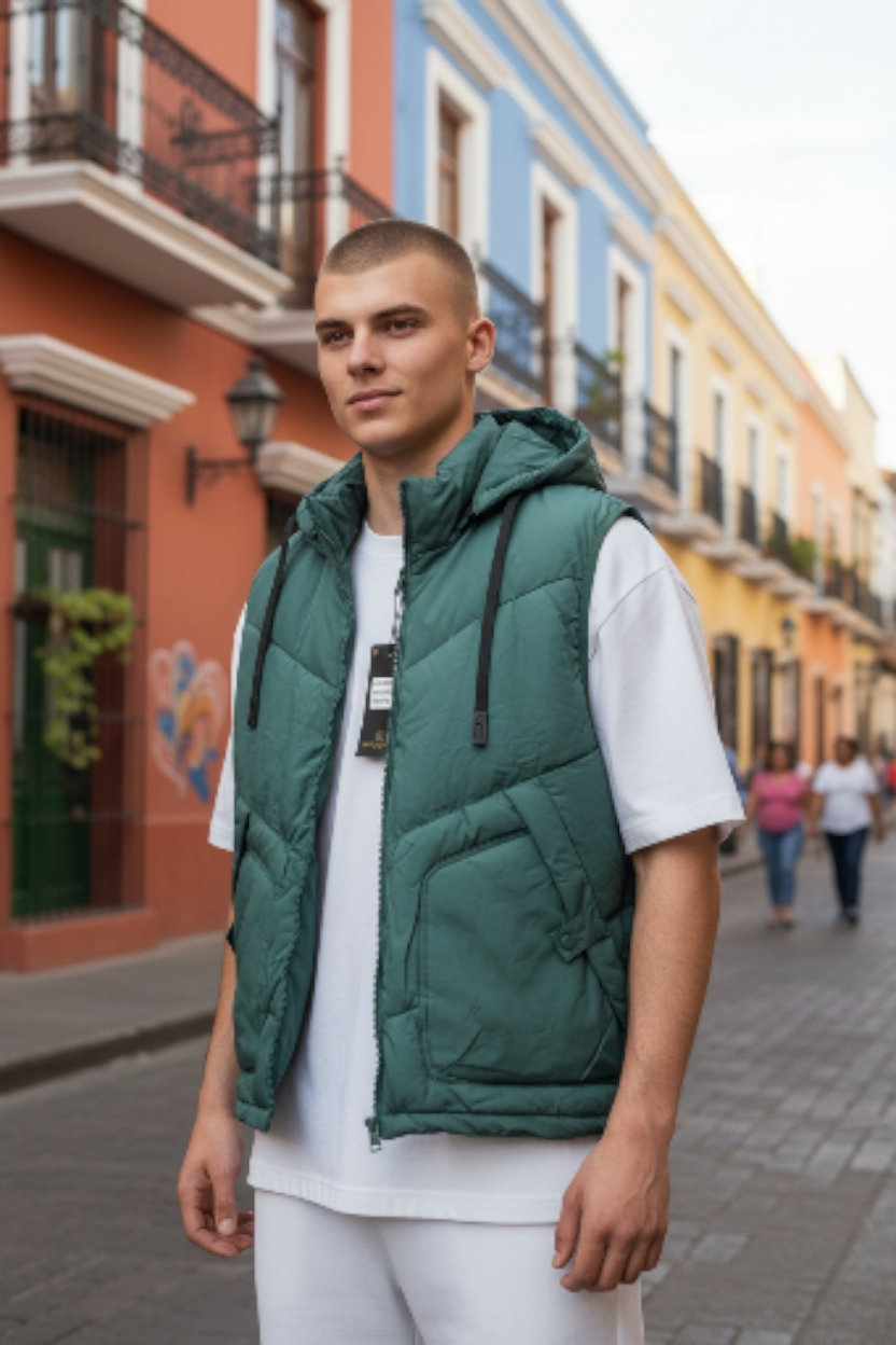 Sleeveless Puffer Jacket For Men