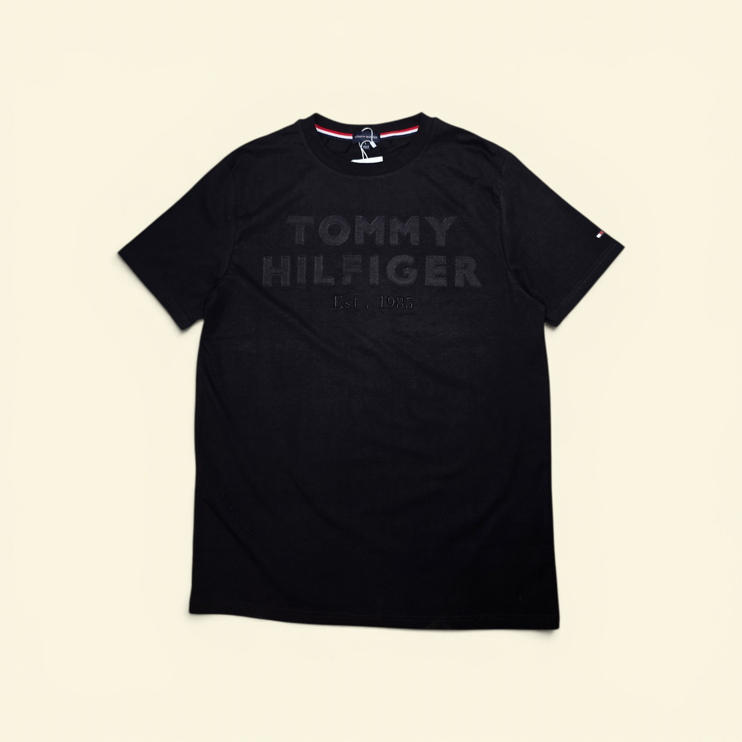 Tommy Hilfiger Embroidered Logo Tee – Premium Imported Cotton