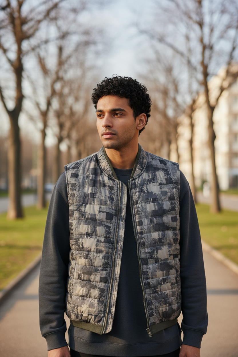 Sleeveless Jacket  For Men