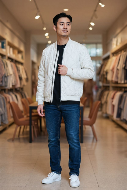IMPORTED REVERSIBLE BOMBER JACKET FOR MEN