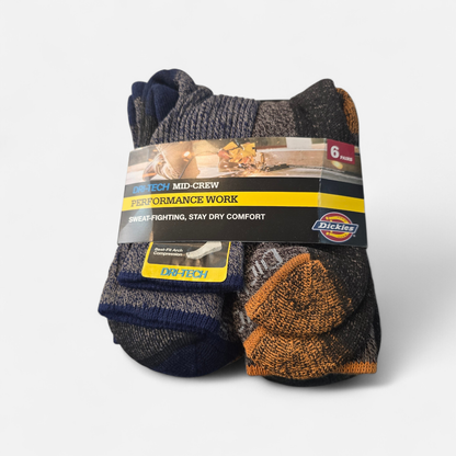 Dri Tech Mid-Crew  Performance Socks