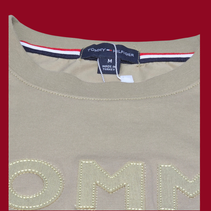 Tommy Hilfiger Embroidered Logo Tee – Premium Imported Cotton