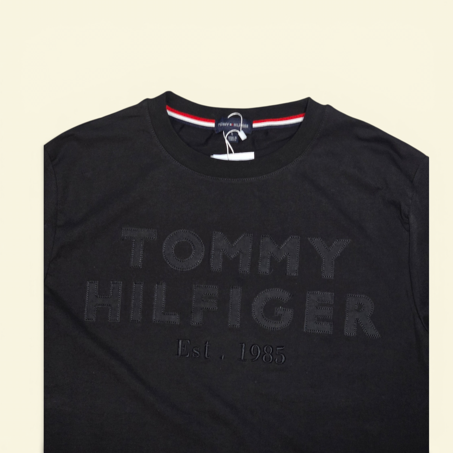 Tommy Hilfiger Embroidered Logo Tee – Premium Imported Cotton