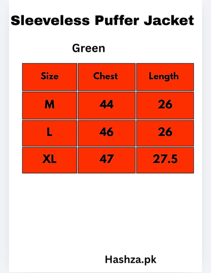 Sleeveless Puffer Jacket For Men